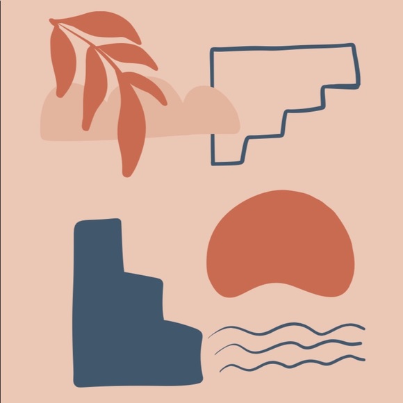 Modern minimalist boho element abstract art print - Picture 2 of 2